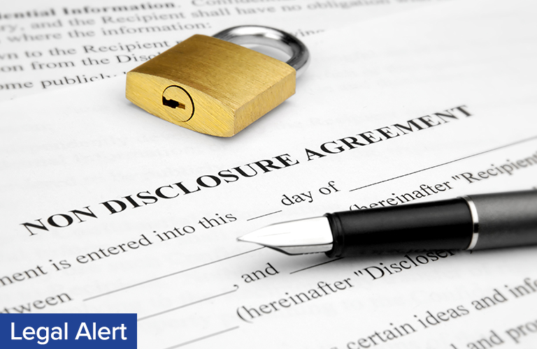 Homepage_Alert-NDA Agreement
