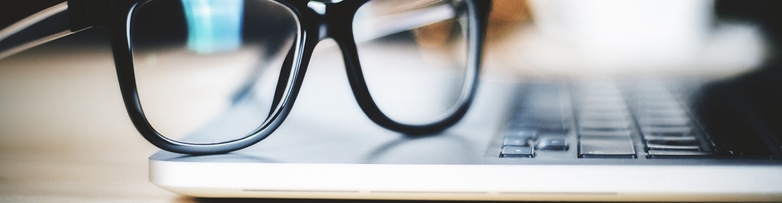 Eyeglasses on Laptop