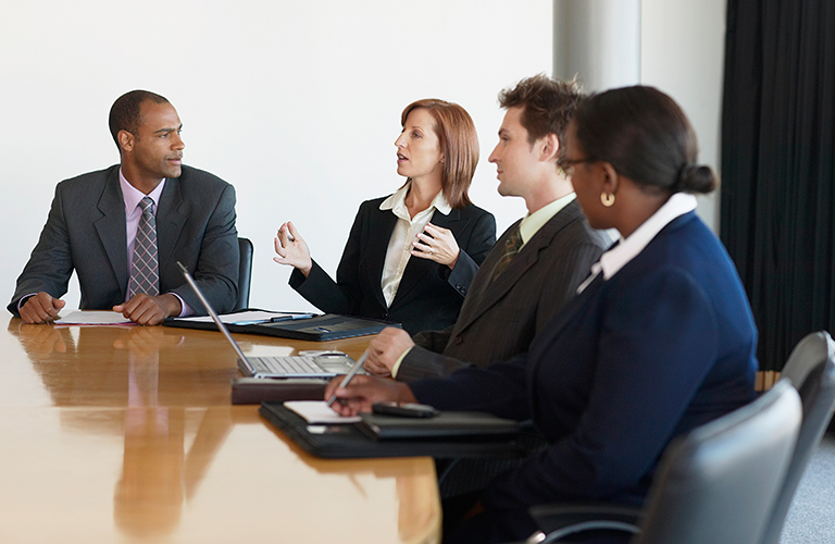 Board room discussion