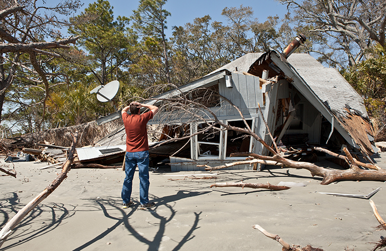 Hurricane Harvey flood damage