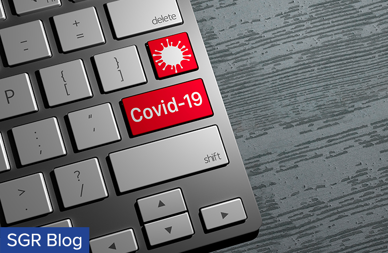 COVID 19 on keyboard